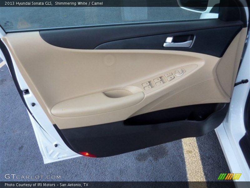 Shimmering White / Camel 2013 Hyundai Sonata GLS