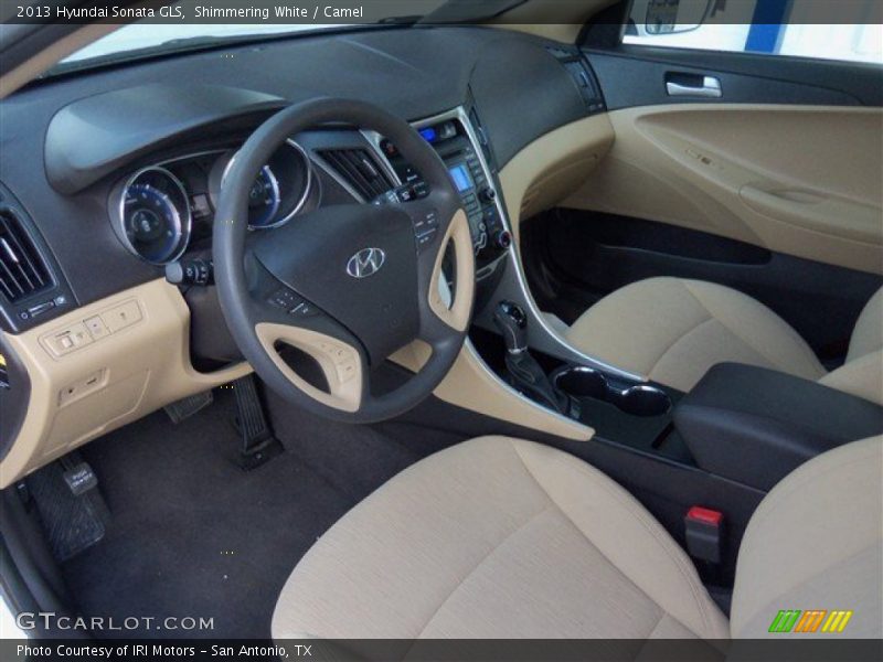 Shimmering White / Camel 2013 Hyundai Sonata GLS
