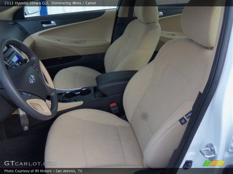 Shimmering White / Camel 2013 Hyundai Sonata GLS