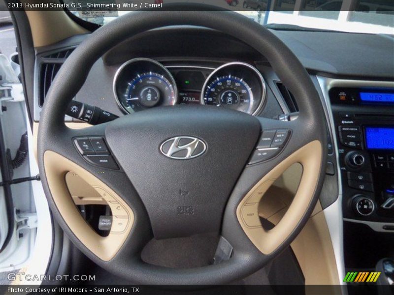 Shimmering White / Camel 2013 Hyundai Sonata GLS