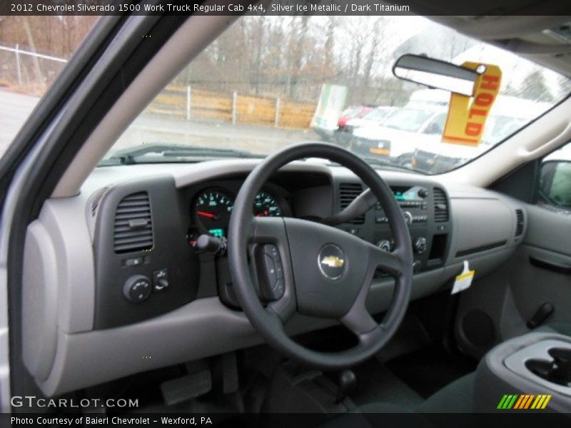 Silver Ice Metallic / Dark Titanium 2012 Chevrolet Silverado 1500 Work Truck Regular Cab 4x4