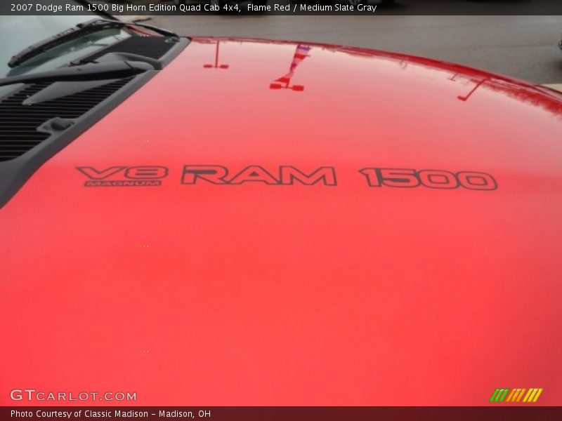 Flame Red / Medium Slate Gray 2007 Dodge Ram 1500 Big Horn Edition Quad Cab 4x4