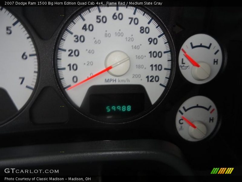 Flame Red / Medium Slate Gray 2007 Dodge Ram 1500 Big Horn Edition Quad Cab 4x4