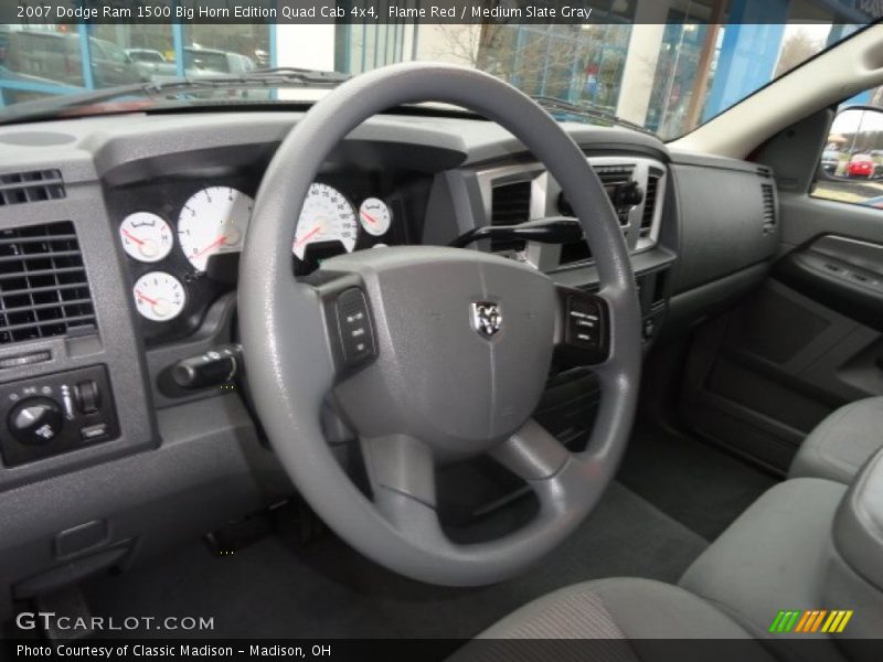 Flame Red / Medium Slate Gray 2007 Dodge Ram 1500 Big Horn Edition Quad Cab 4x4