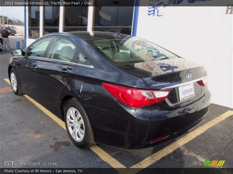 Pacific Blue Pearl / Gray 2012 Hyundai Sonata GLS