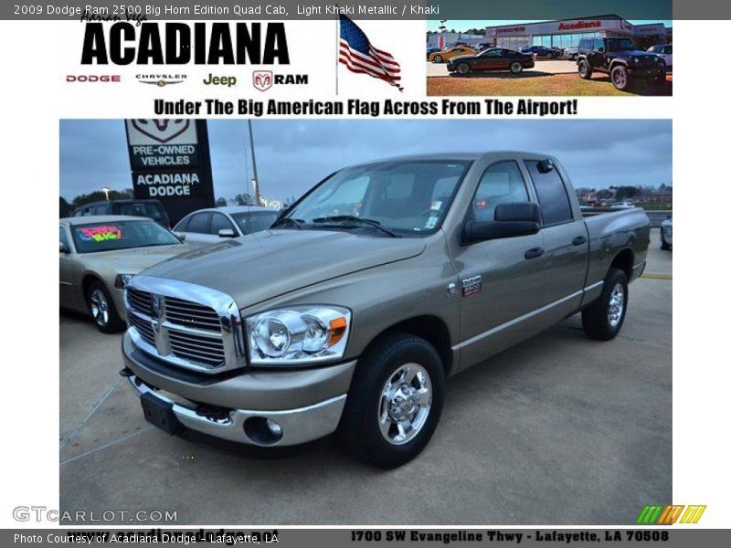 Light Khaki Metallic / Khaki 2009 Dodge Ram 2500 Big Horn Edition Quad Cab