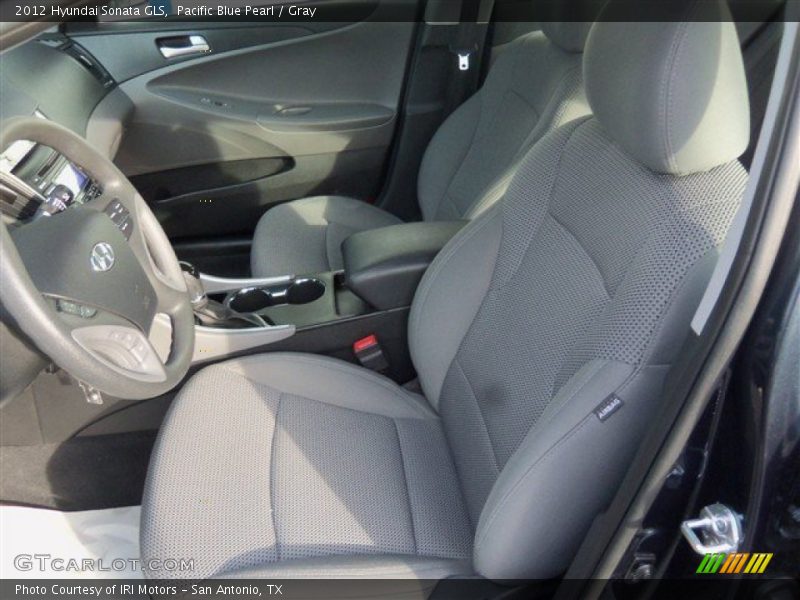 Pacific Blue Pearl / Gray 2012 Hyundai Sonata GLS