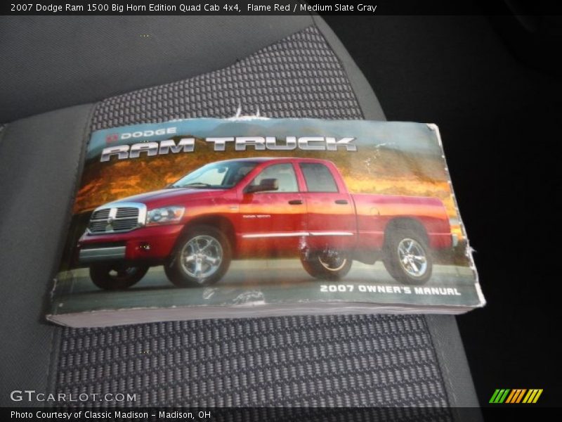 Flame Red / Medium Slate Gray 2007 Dodge Ram 1500 Big Horn Edition Quad Cab 4x4