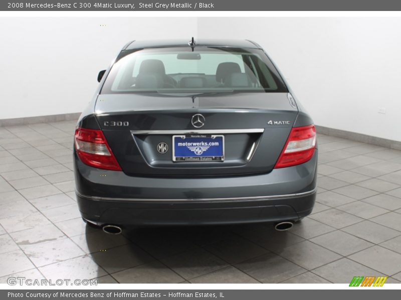 Steel Grey Metallic / Black 2008 Mercedes-Benz C 300 4Matic Luxury