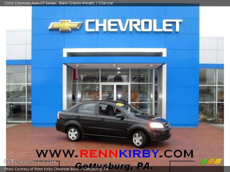 Black Granite Metallic / Charcoal 2009 Chevrolet Aveo LT Sedan