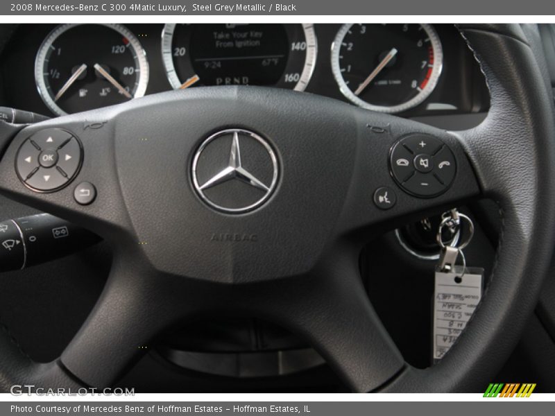 Steel Grey Metallic / Black 2008 Mercedes-Benz C 300 4Matic Luxury