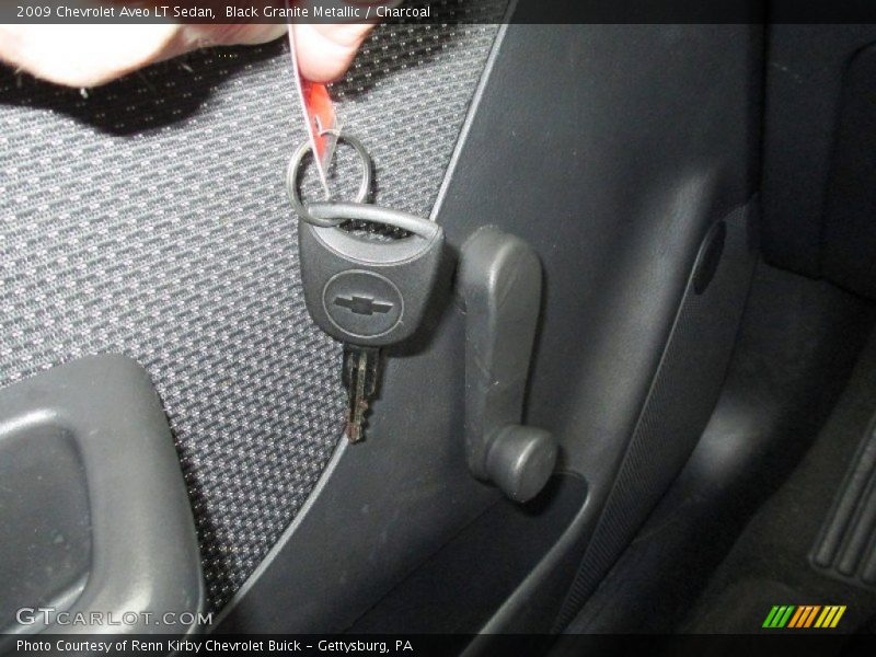 Black Granite Metallic / Charcoal 2009 Chevrolet Aveo LT Sedan