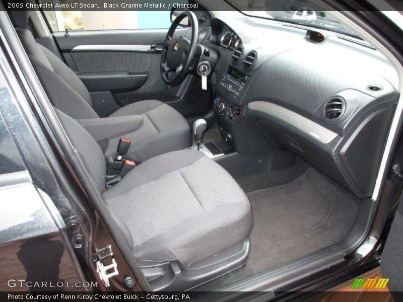 Black Granite Metallic / Charcoal 2009 Chevrolet Aveo LT Sedan