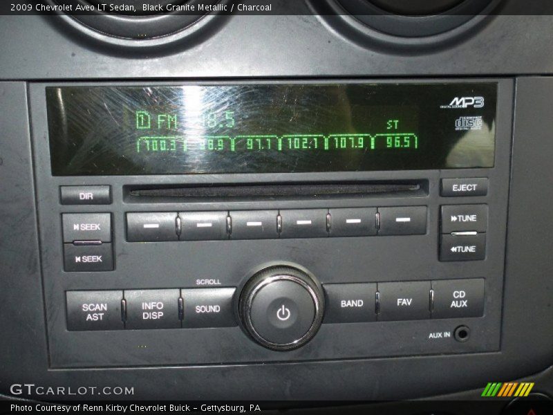 Black Granite Metallic / Charcoal 2009 Chevrolet Aveo LT Sedan
