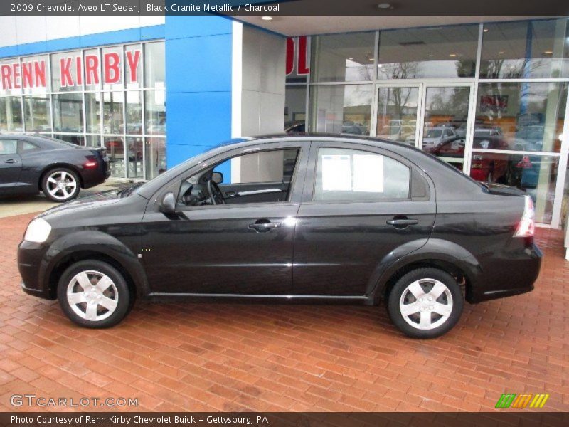 Black Granite Metallic / Charcoal 2009 Chevrolet Aveo LT Sedan
