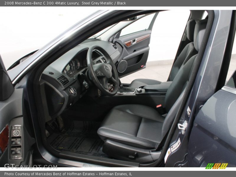 Steel Grey Metallic / Black 2008 Mercedes-Benz C 300 4Matic Luxury