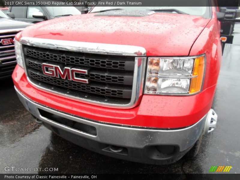 Fire Red / Dark Titanium 2013 GMC Sierra 3500HD Regular Cab Stake Truck