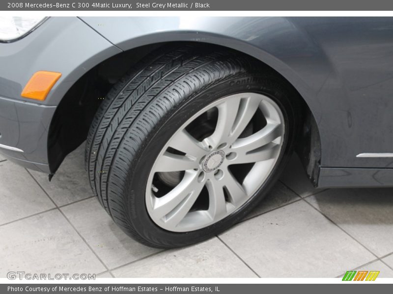 Steel Grey Metallic / Black 2008 Mercedes-Benz C 300 4Matic Luxury