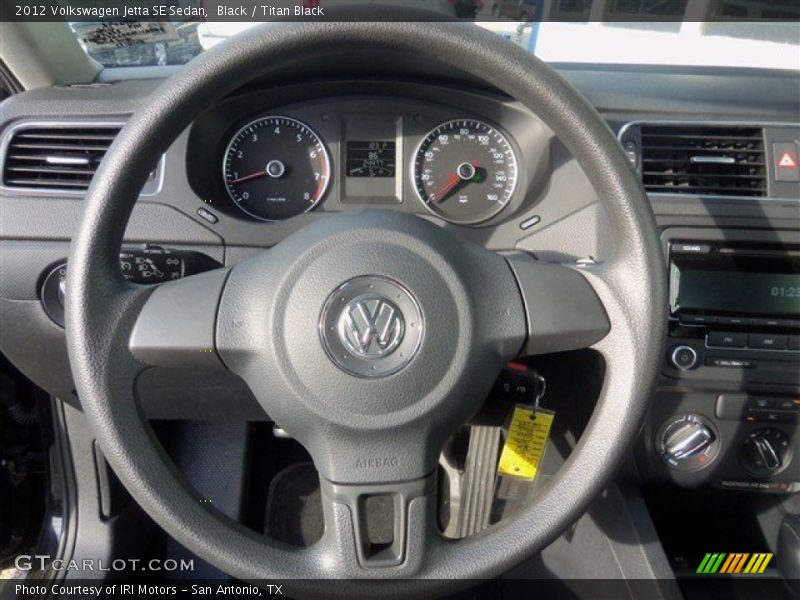 Black / Titan Black 2012 Volkswagen Jetta SE Sedan