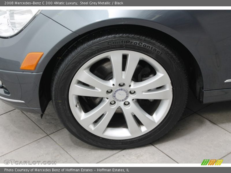 Steel Grey Metallic / Black 2008 Mercedes-Benz C 300 4Matic Luxury