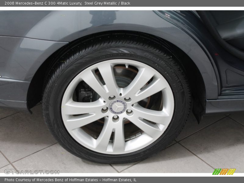 Steel Grey Metallic / Black 2008 Mercedes-Benz C 300 4Matic Luxury