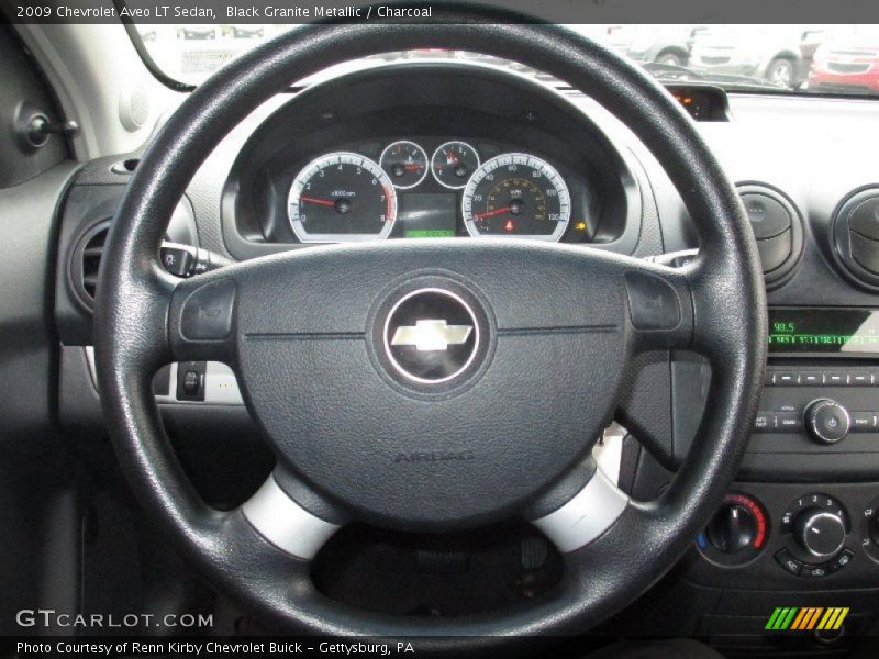 Black Granite Metallic / Charcoal 2009 Chevrolet Aveo LT Sedan