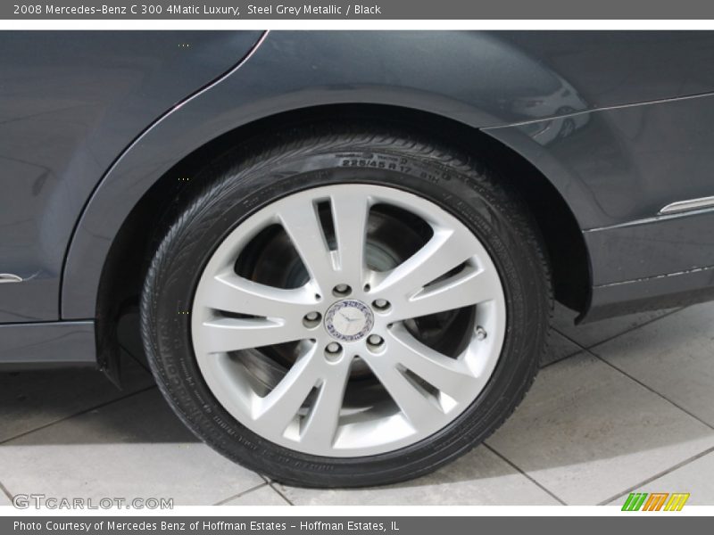 Steel Grey Metallic / Black 2008 Mercedes-Benz C 300 4Matic Luxury