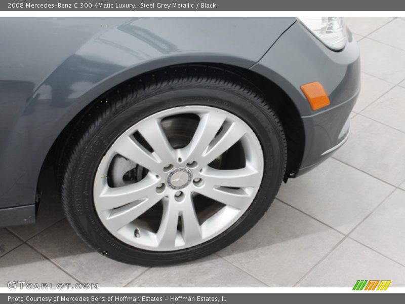 Steel Grey Metallic / Black 2008 Mercedes-Benz C 300 4Matic Luxury