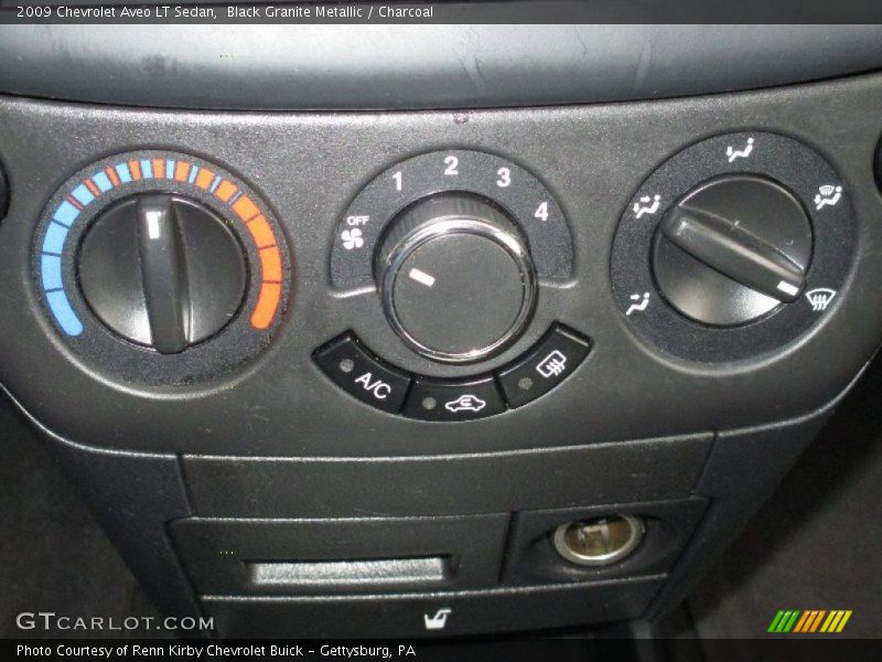 Black Granite Metallic / Charcoal 2009 Chevrolet Aveo LT Sedan