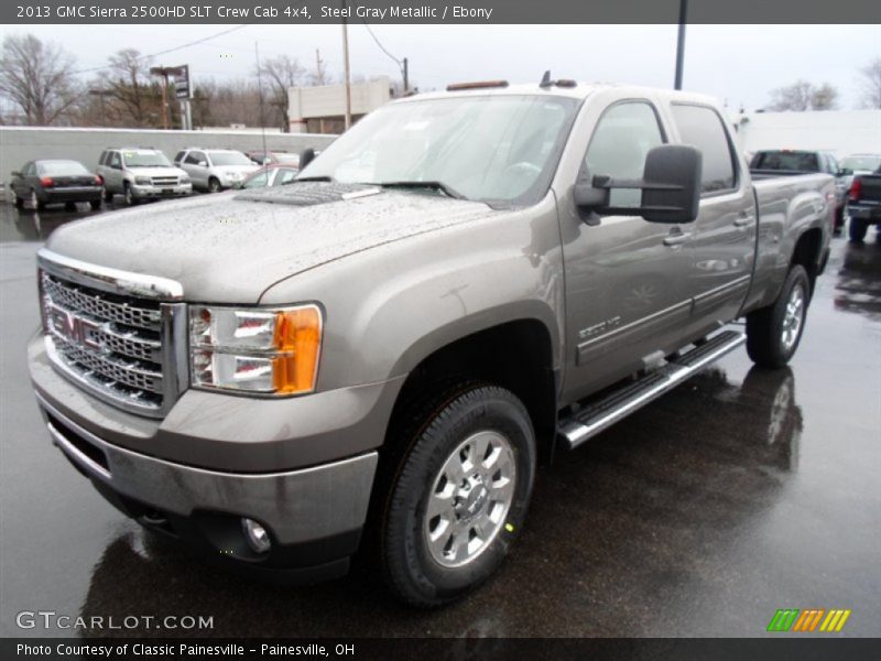 Steel Gray Metallic / Ebony 2013 GMC Sierra 2500HD SLT Crew Cab 4x4