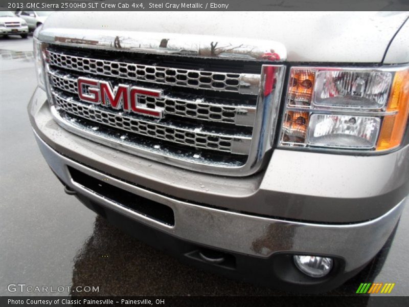Steel Gray Metallic / Ebony 2013 GMC Sierra 2500HD SLT Crew Cab 4x4