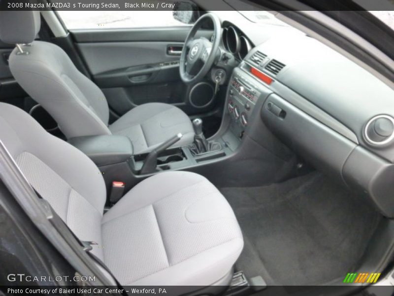 Black Mica / Gray 2008 Mazda MAZDA3 s Touring Sedan