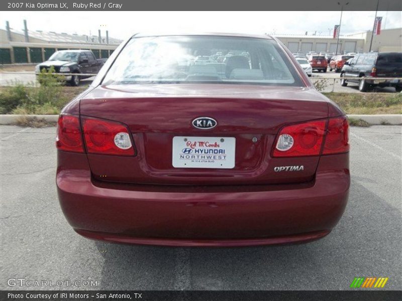 Ruby Red / Gray 2007 Kia Optima LX