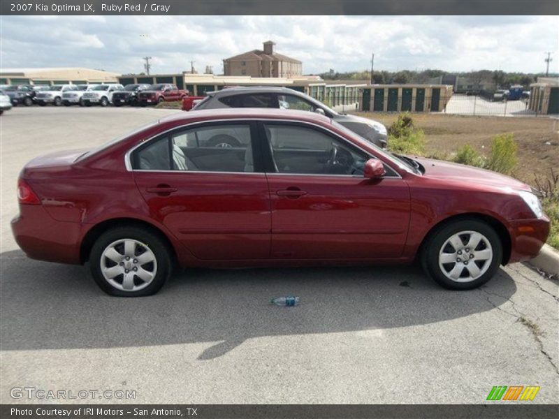 Ruby Red / Gray 2007 Kia Optima LX