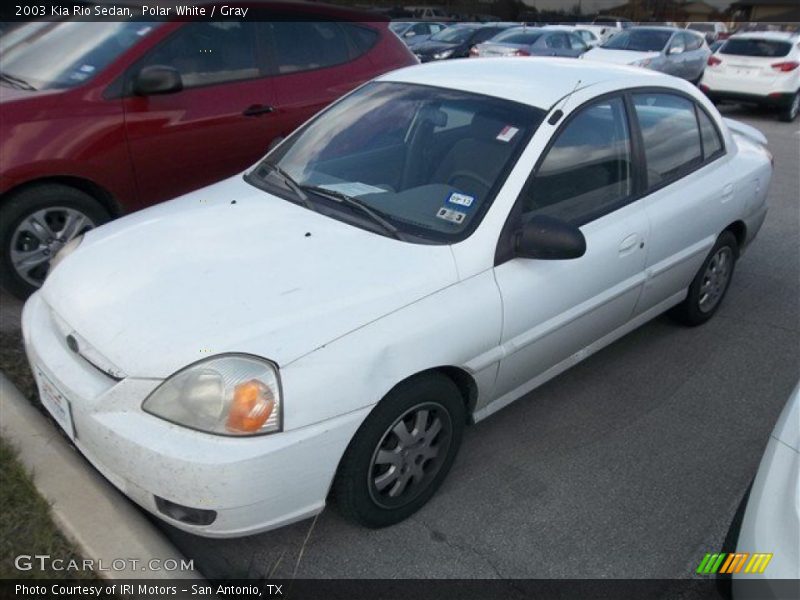 Polar White / Gray 2003 Kia Rio Sedan