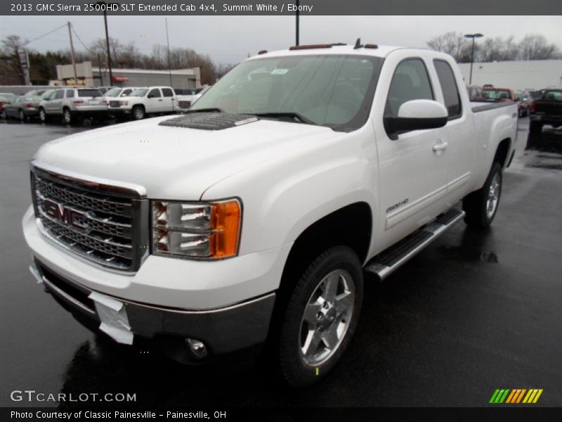 Summit White / Ebony 2013 GMC Sierra 2500HD SLT Extended Cab 4x4