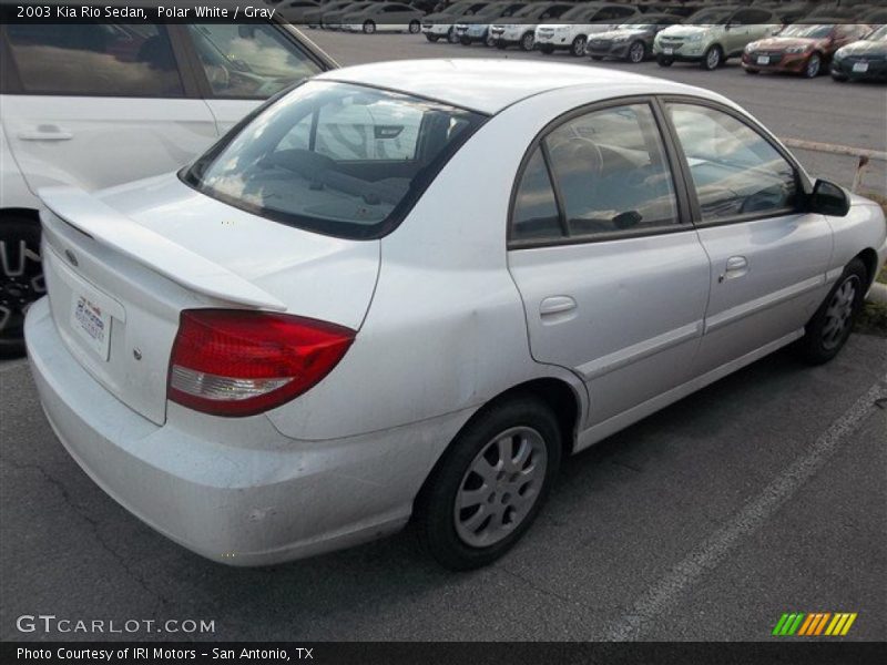 Polar White / Gray 2003 Kia Rio Sedan