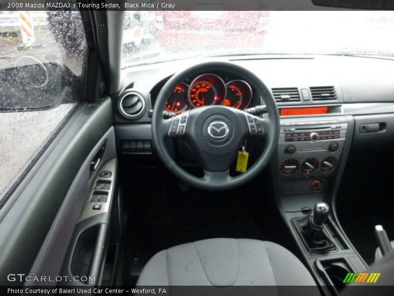Black Mica / Gray 2008 Mazda MAZDA3 s Touring Sedan