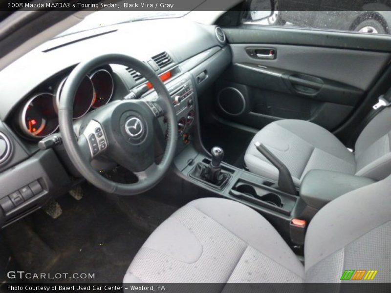 Black Mica / Gray 2008 Mazda MAZDA3 s Touring Sedan
