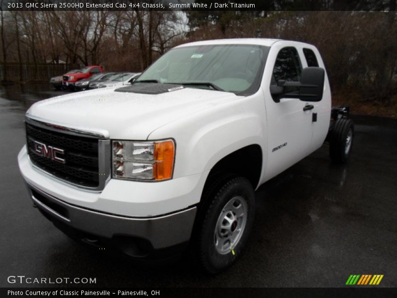 Summit White / Dark Titanium 2013 GMC Sierra 2500HD Extended Cab 4x4 Chassis