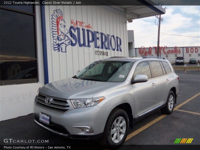 Classic Silver Metallic / Ash 2012 Toyota Highlander