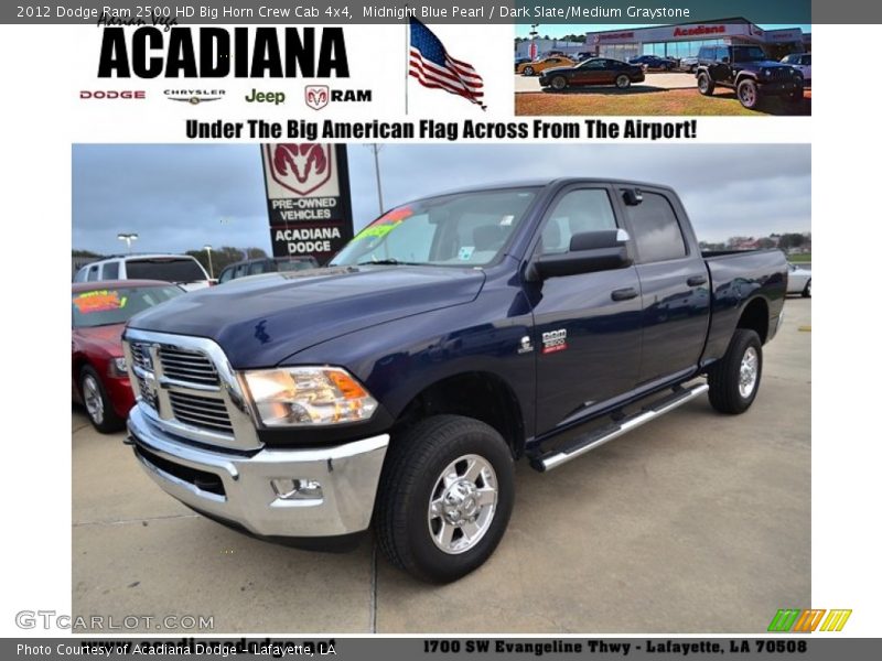 Midnight Blue Pearl / Dark Slate/Medium Graystone 2012 Dodge Ram 2500 HD Big Horn Crew Cab 4x4