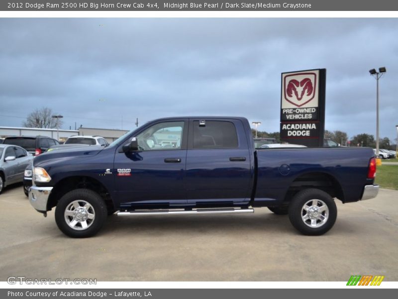 Midnight Blue Pearl / Dark Slate/Medium Graystone 2012 Dodge Ram 2500 HD Big Horn Crew Cab 4x4