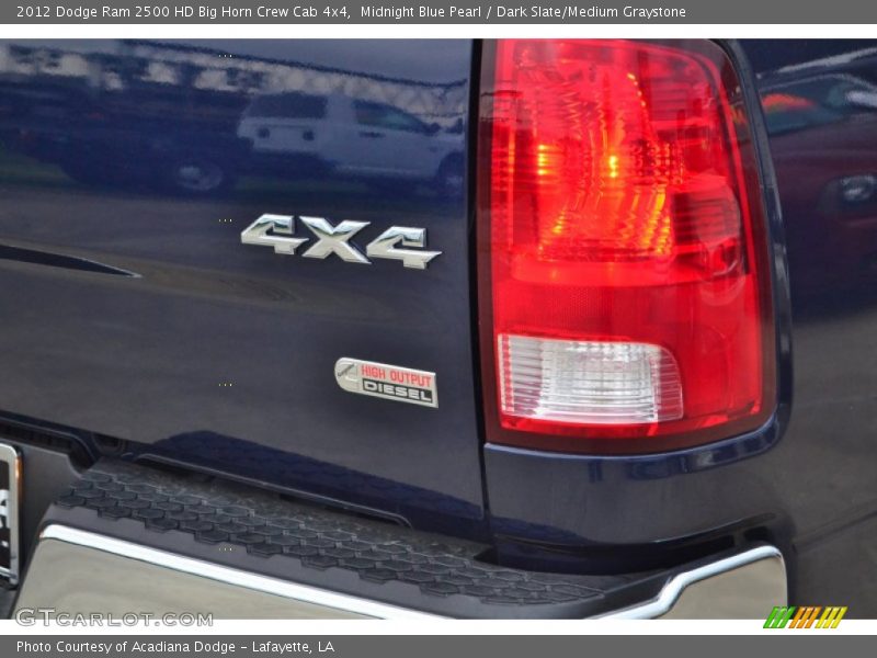 Midnight Blue Pearl / Dark Slate/Medium Graystone 2012 Dodge Ram 2500 HD Big Horn Crew Cab 4x4
