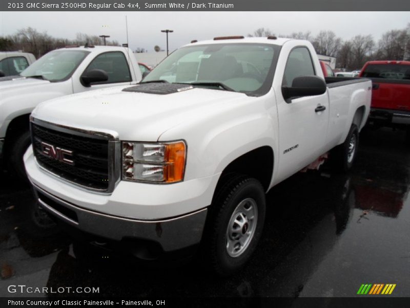Summit White / Dark Titanium 2013 GMC Sierra 2500HD Regular Cab 4x4