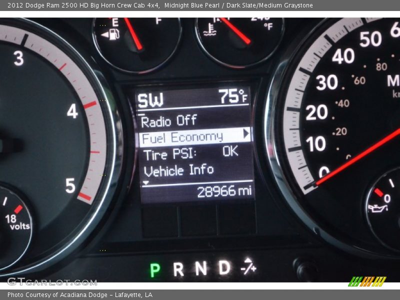 Midnight Blue Pearl / Dark Slate/Medium Graystone 2012 Dodge Ram 2500 HD Big Horn Crew Cab 4x4