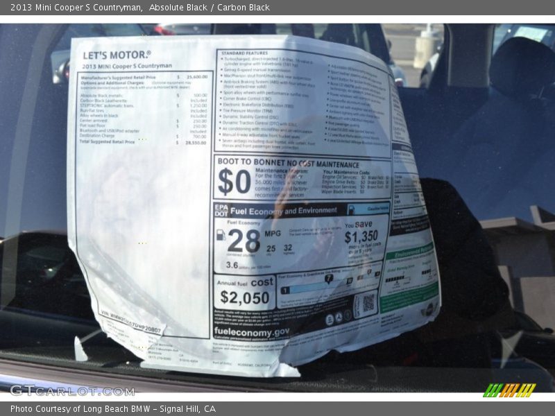 Absolute Black / Carbon Black 2013 Mini Cooper S Countryman