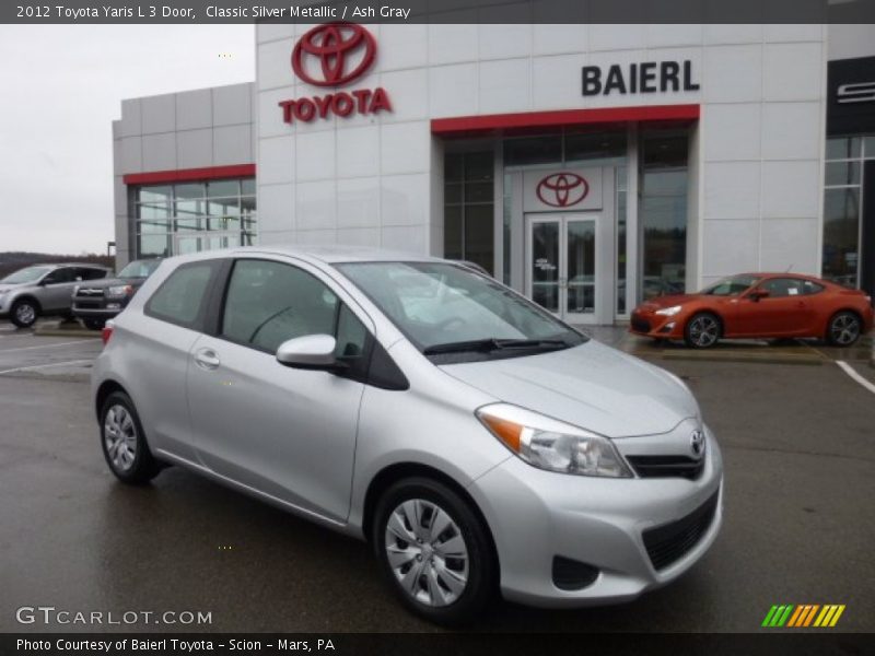Classic Silver Metallic / Ash Gray 2012 Toyota Yaris L 3 Door