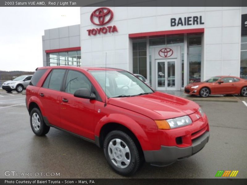 Red / Light Tan 2003 Saturn VUE AWD