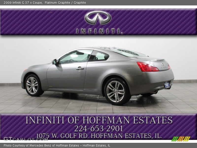 Platinum Graphite / Graphite 2009 Infiniti G 37 x Coupe